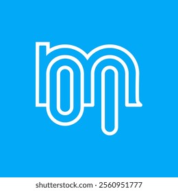 the logo consists of the letter m and number 01 combined. Outline and elegant.