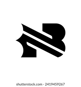 the logo consists of the letter N and B combined. Abstract, Outline and elegant.