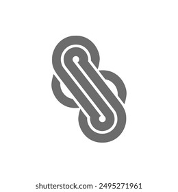 el logotipo consta de la letra S y S. Negrita, abstracto, contorno y elegante.