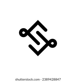 the logo consists of the letter S box combined. Outline and elegant.