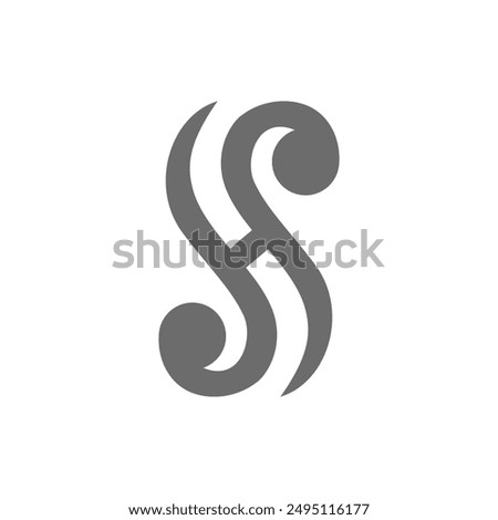 the logo consists of the letter S and H. Abstract, outline and elegant.