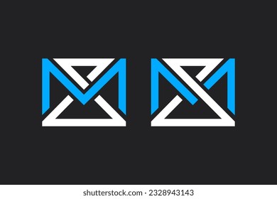el logotipo consta de la letra S y M combinadas. Contorno y elegante.