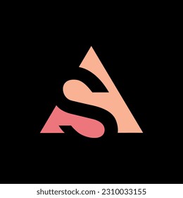 el logotipo consiste en la letra A y S monograma.