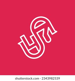 the logo consists of the letter S and number 47 combined. Outline and elegant.