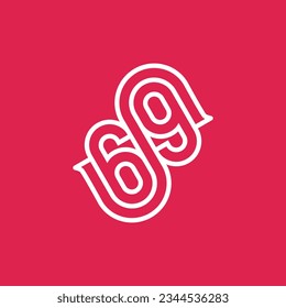 the logo consists of the letter S and number 69 combined. Outline and elegant.