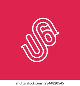 el logotipo consta de la letra S y del número 16 combinados. Contorno y elegante.