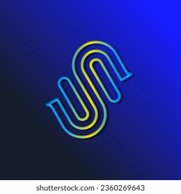 el logotipo consiste en la letra S y el número 11 combinados Redondo. Contorno y elegante.