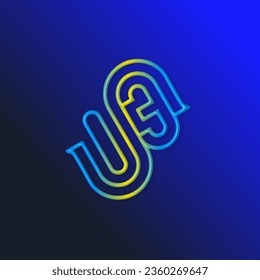 the logo consists of the letter S and number 13 combined Rounded. Outline and elegant.