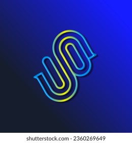 the logo consists of the letter S and number 10 combined Rounded. Outline and elegant.