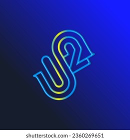 el logotipo consiste en la letra S y el número 12 combinados Redondeados. Contorno y elegante.