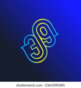 the logo consists of the letter S and number 39 combined Rounded. Outline and elegant.