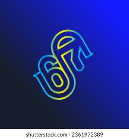 the logo consists of the letter S and number 67 combined Rounded. Outline and elegant.