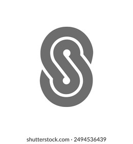 the logo consists of the letter S and number 8. Abstract, outline and elegant.
