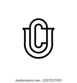 the logo consists of the letter U and C combined. Outline and elegant.