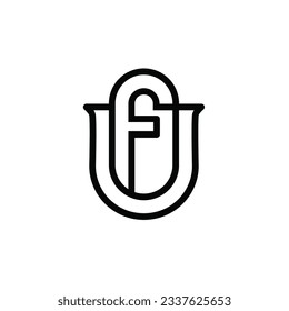 the logo consists of the letter U and f combined. Outline and elegant.