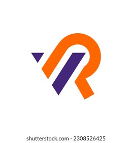 das Logo besteht aus dem Buchstaben V und R Monogramm.
