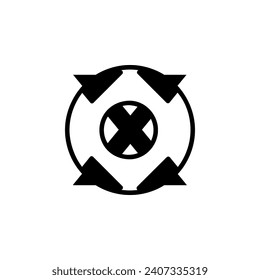 the logo consists of the letter X and O combined. Abstract, Outline and elegant.