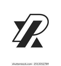 the logo consists of the letter X and P. Abstract, outline and elegant.