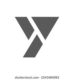 the logo consists of the letter Y T. Abstract, outline and elegant.