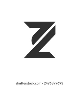 the logo consists of the letter Z and L. Abstract, outline and elegant.