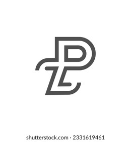the logo consists of the letter Z and P combined. Outline and elegant.