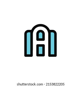 the logo consists of the letters M and A monogram.