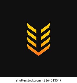 the logo consists of the letters V . Elegant and unique.