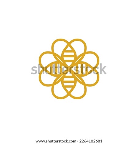 the logo consists of the love bee rotated. Batik
