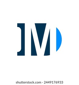 the logo consists of the monogram letter M and letter D abstract motive. Fill and elegant.
