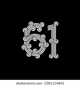 the logo consists of the number 1 and 6 combined. Outline and elegant.