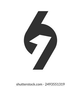 the logo consists of the number 1, 6 and 9. Abstract, outline and elegant.