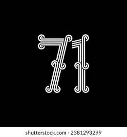 das Logo besteht aus den Nummern 1 und 7 zusammen. Umfassend und elegant.