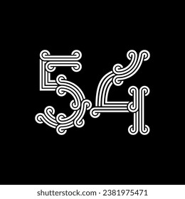 das Logo besteht aus den Nummern 4 und 5 zusammen. Umfassend und elegant.