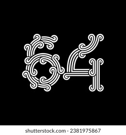 the logo consists of the number 4 and 6 combined. Outline and elegant.