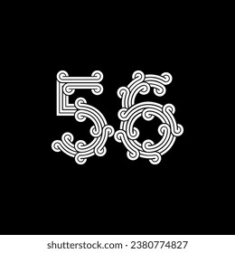 the logo consists of the number 6 and 5 combined. Outline and elegant.