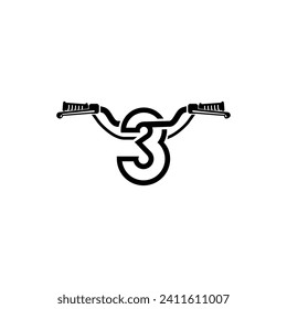 the logo consists of the number 6 and handlebar combined. Abstract, Outline and elegant.