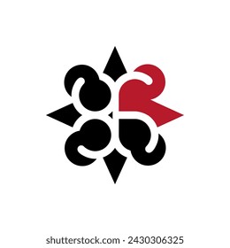 the logo consists of the number 86 abstract motive. Outline and elegant.