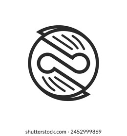 el logotipo consiste en papel infinito. Motivo Abstractas, Relleno y elegante.