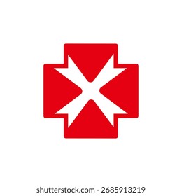 El logotipo consiste en las flechas más hacia adentro. Abstractas, contorno y elegante.