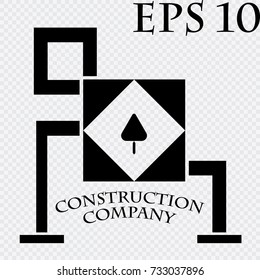 Logo for construction companies on a transparent background.