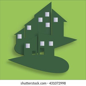 Logo of construction company. Illustration. Vector.