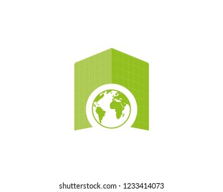 Logo of construction organization vector illustration. Clean background.