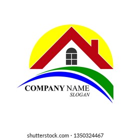 Logo for construction or real estate company, flat design
