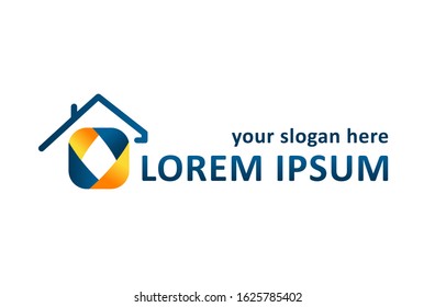 Logo construction, real estate, smart home. Alternative energy.