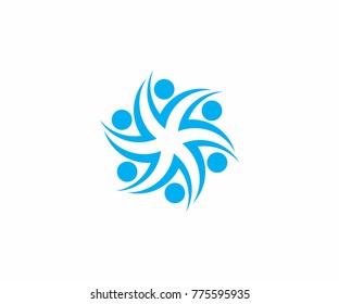 logo consulting group. blue flat symbol on white background