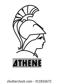 logo - contour of Athena vector