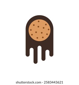 Logo cookies melt chocolate unique design