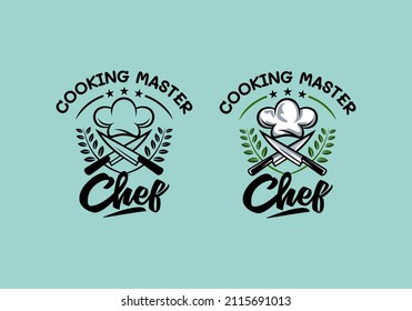 Logo Cooking Chef Vector Illustration Template with Simple Elegant Design Good for Any Industry