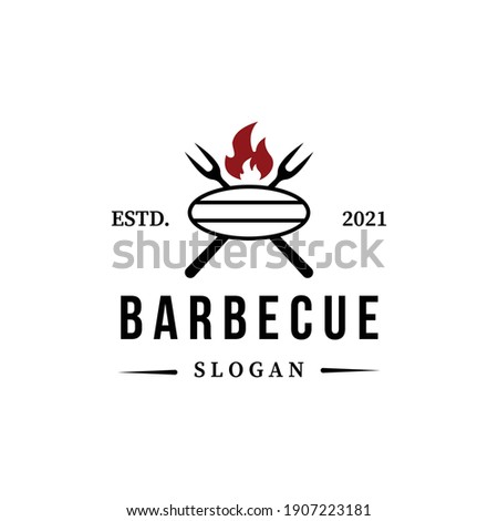 logo cooking class slogan barbecue vector minimalist creative design