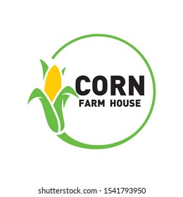 Logo Corn Farm House Vector Illustration for Business agriculture